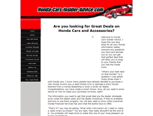 Tablet Screenshot of honda-cars-insider-advice.com